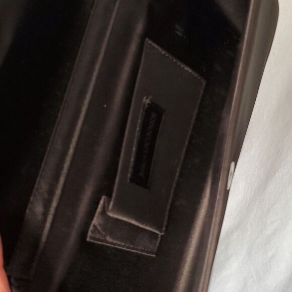 Crossbody Bag by Jessica McClintock Angel Satin Black NWT - Picture 6 of 7